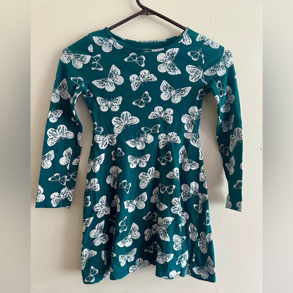 🌻3/$18 Teal Butterfly Print Dress